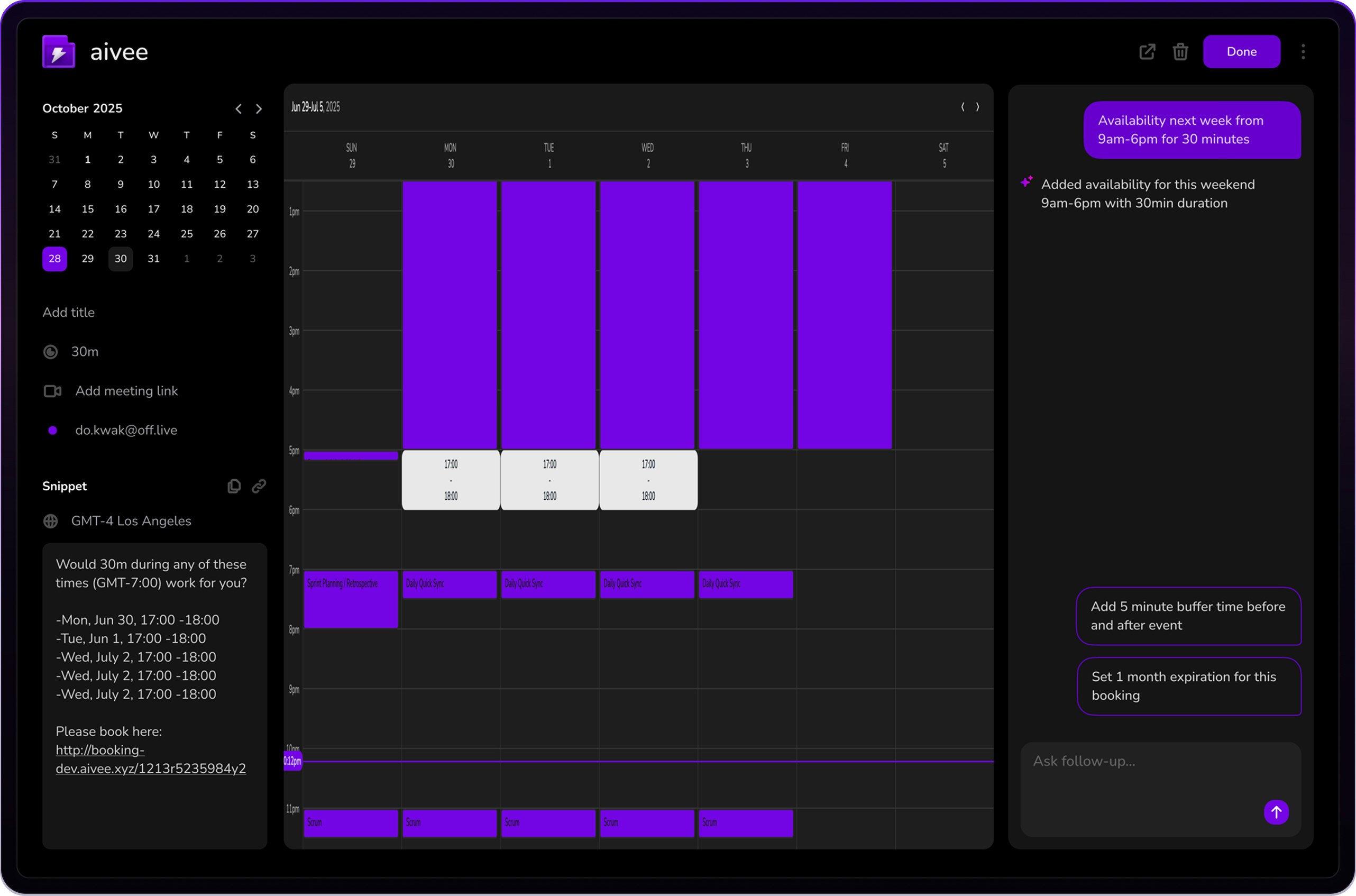 Aivee Booking - Screenshot 2 preview