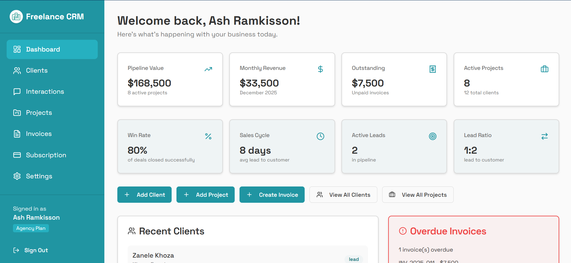 Freelance CRM gallery image