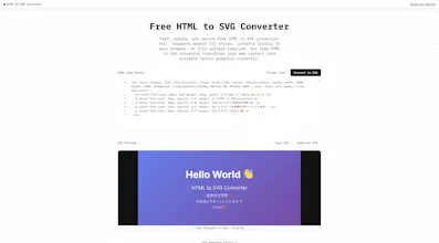 Free HTML to SVG Converter gallery image
