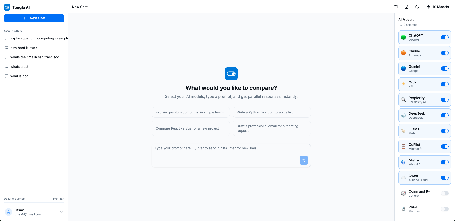 Toggle AI - Screenshot 2 showing product features and functionality