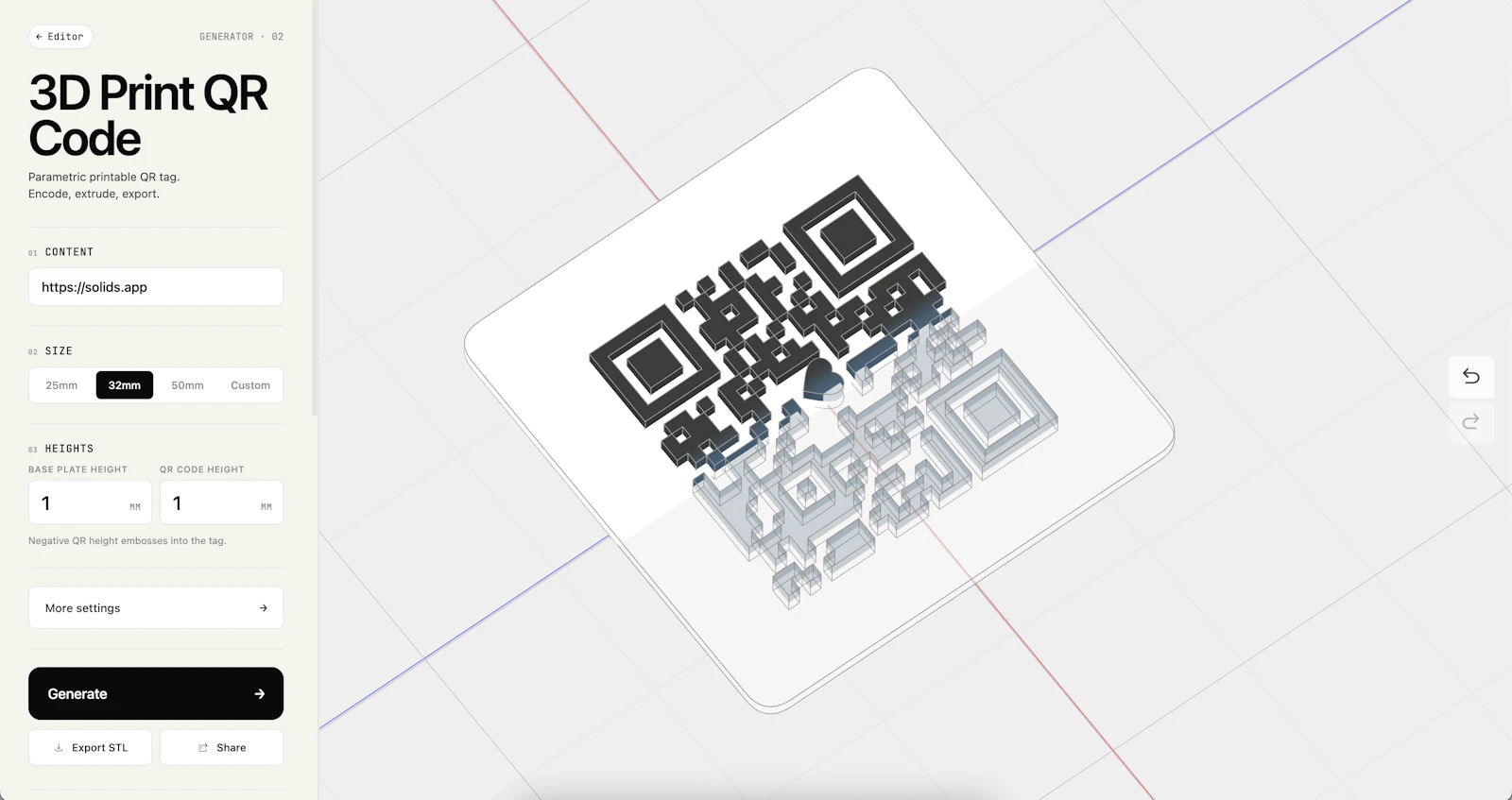 QR Code Generator for 3D Printing screenshot 2