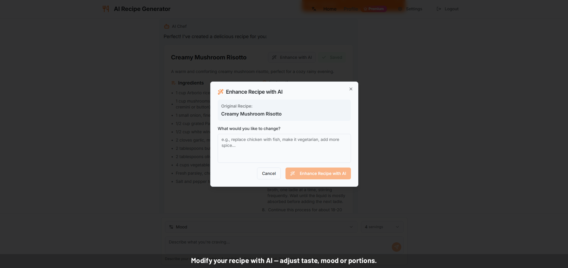 AI Recipe Generator - Screenshot 3 preview