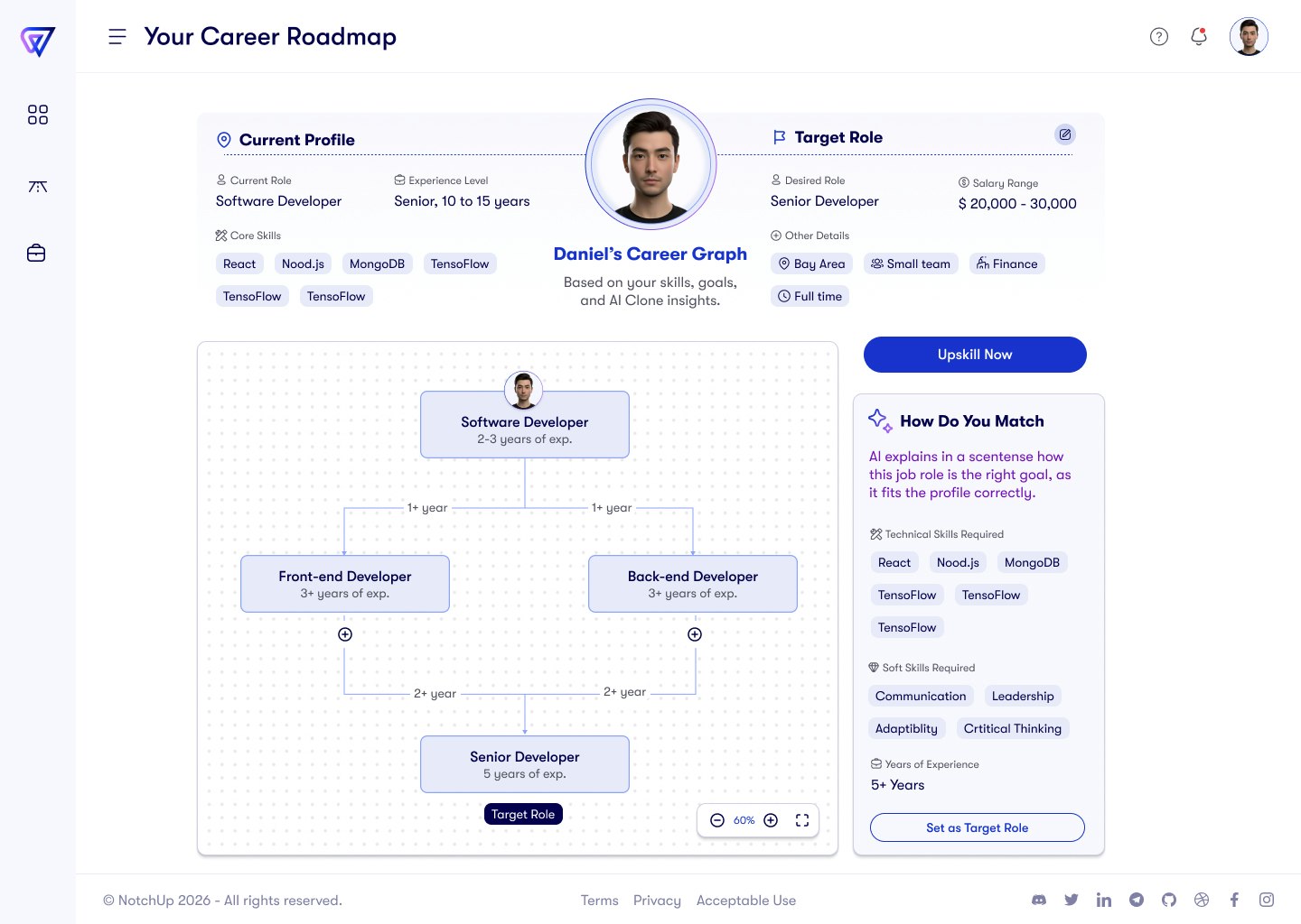 Notchup: AI Clones - Screenshot 2 showing product features and functionality