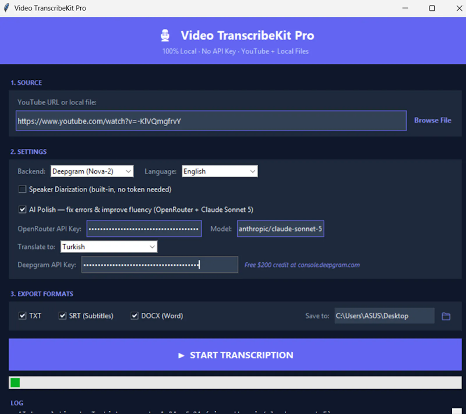 Video Transcriber Pro screenshot 3