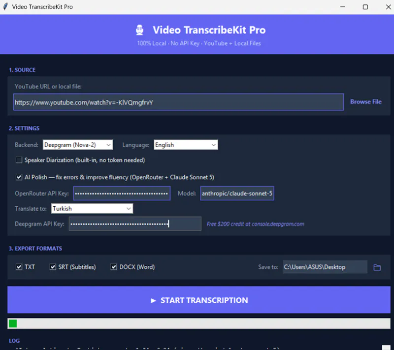 Video Transcriber Pro screenshot 3