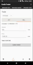 CanExTrader - QuadrigaCX Easy Trading in Mobile App gallery image