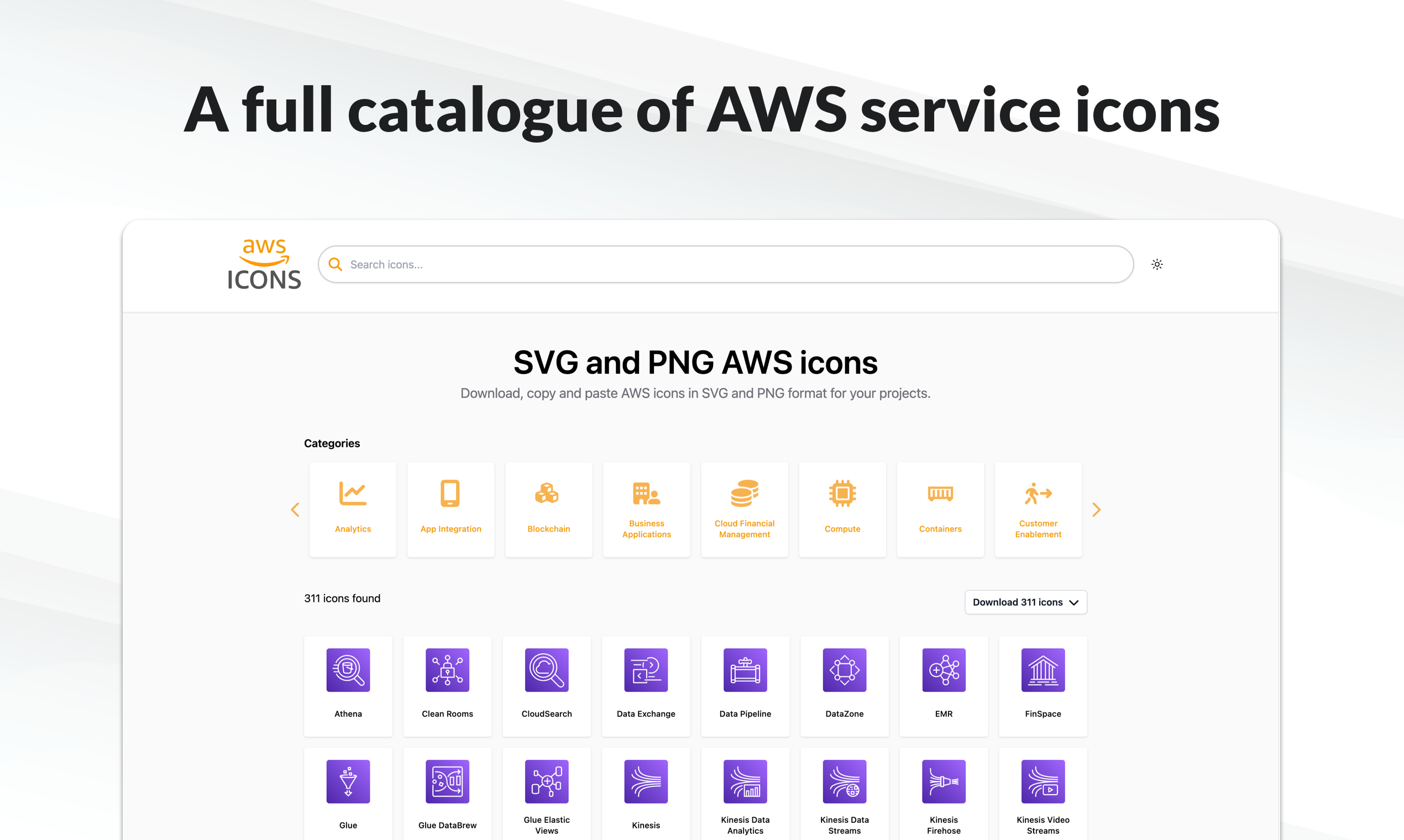 AWS आइकन - अपने तकनीकी आरेखों के लिए AWS सेवा आइकन कॉपी और पेस्ट करें मीडिया 1