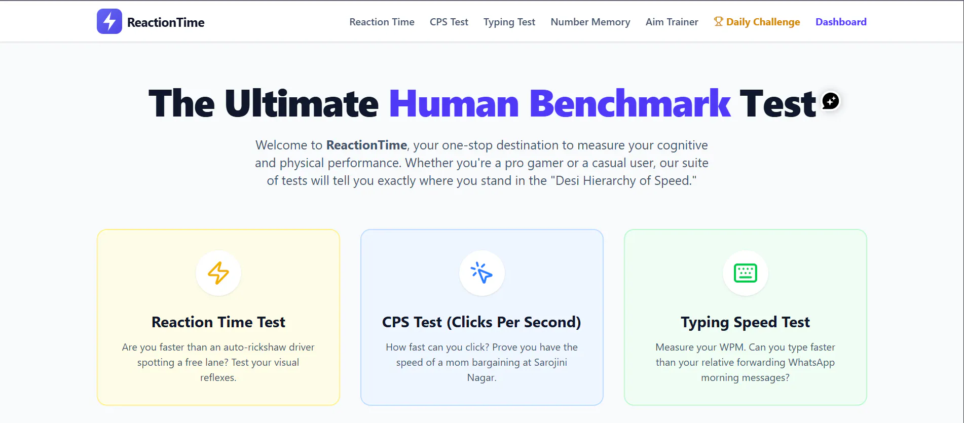 ReactionTime 项目横幅