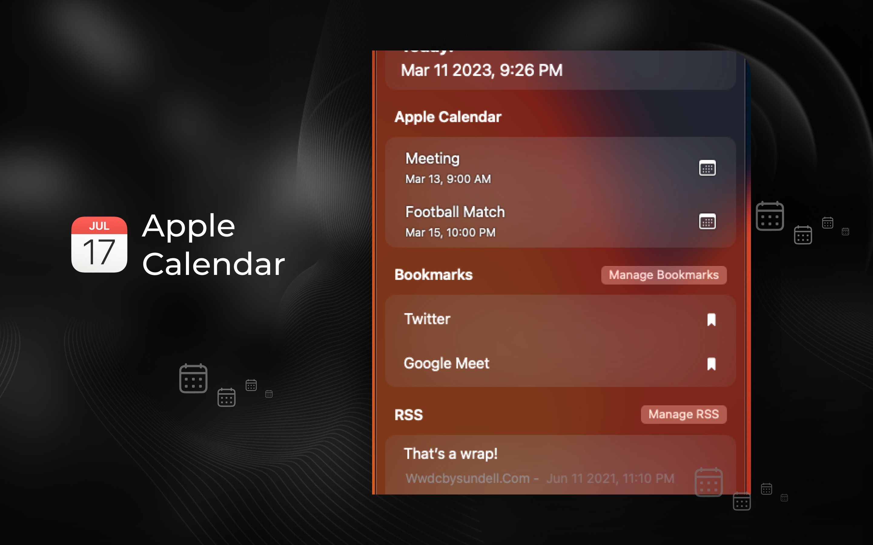 Mitup - RSS, Lesezeichen, Applecalendar, Applereminder Medien 4