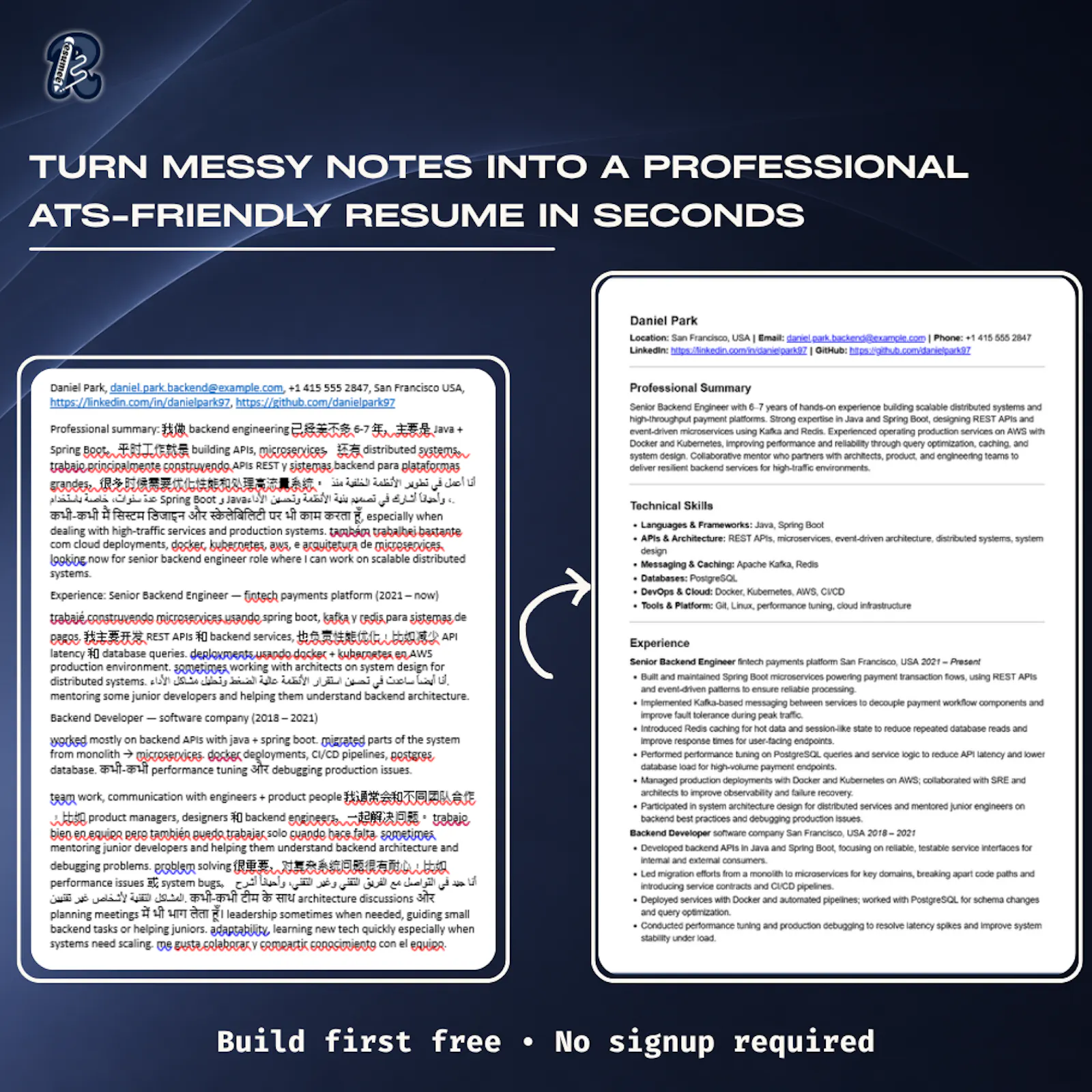 Resumee AI screenshot 2
