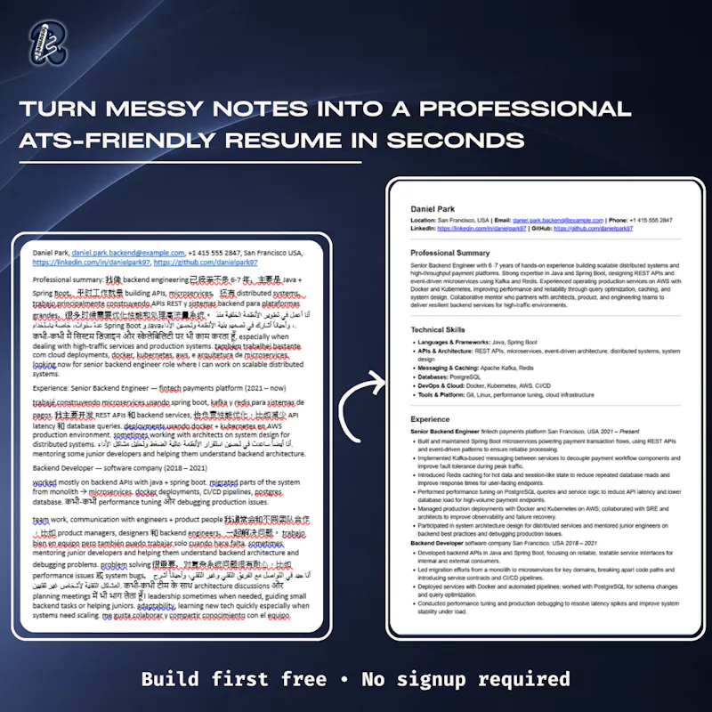 Resumee AI screenshot 2
