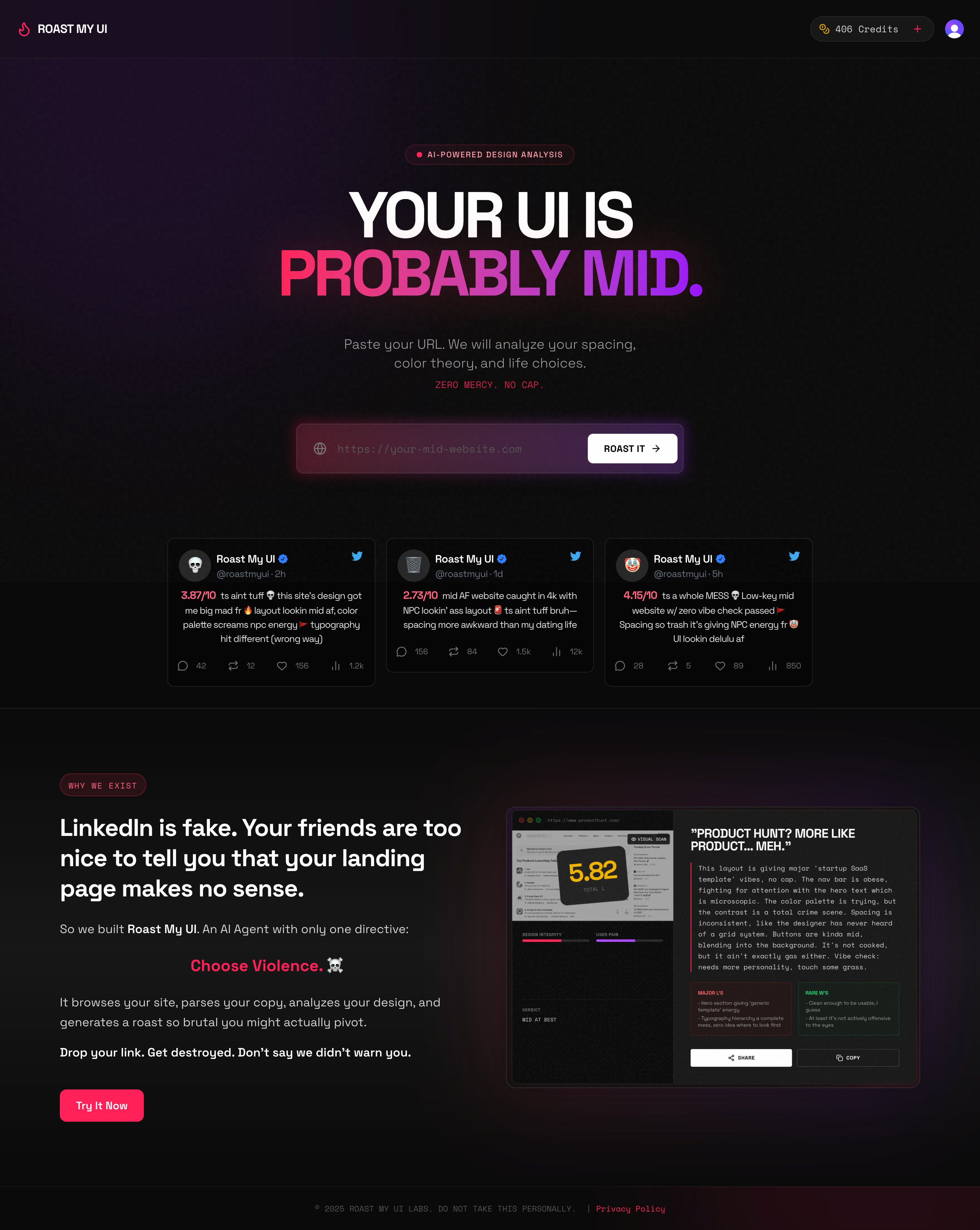 Roast My UI gallery image