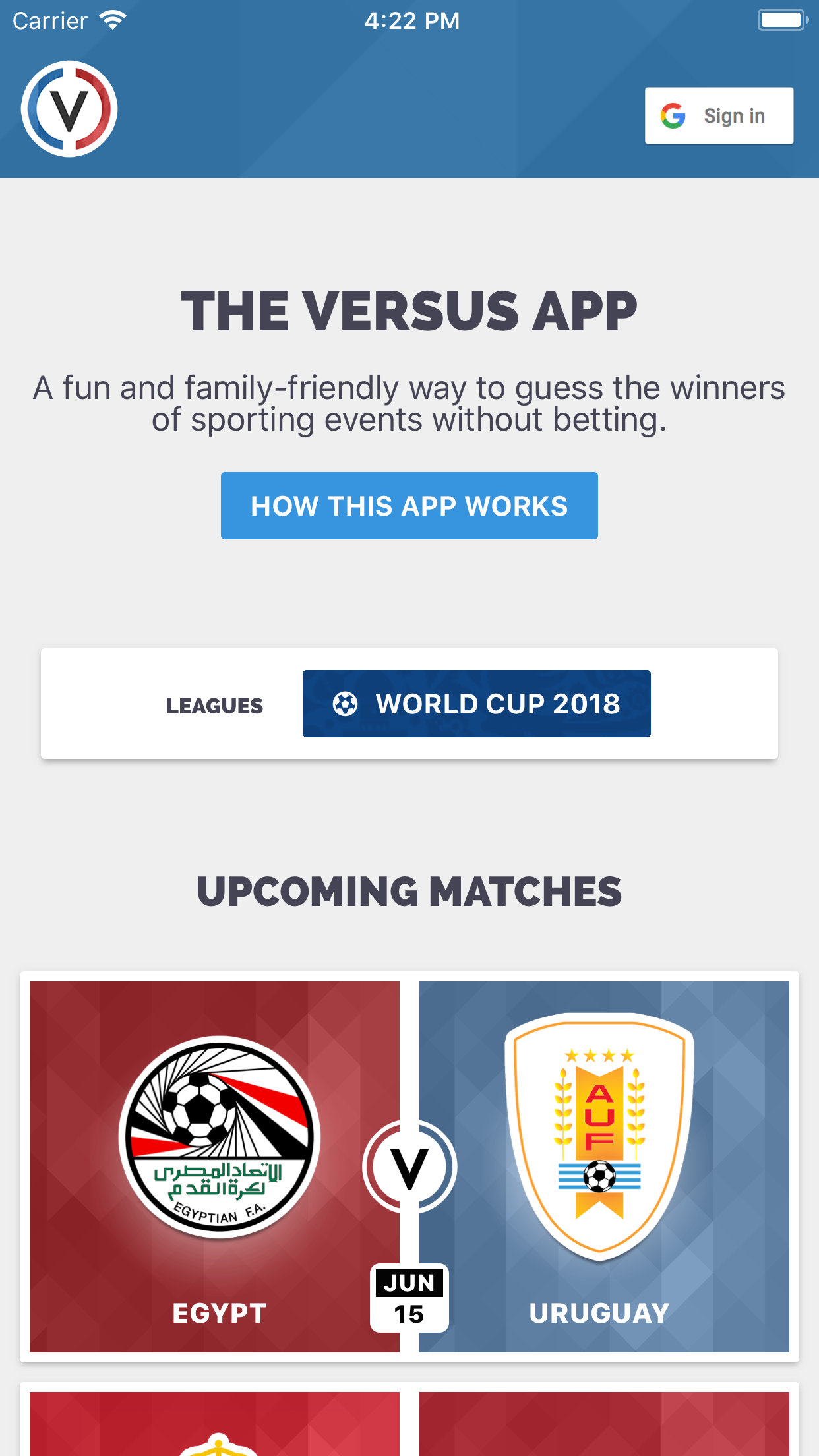 The Versus App gallery image