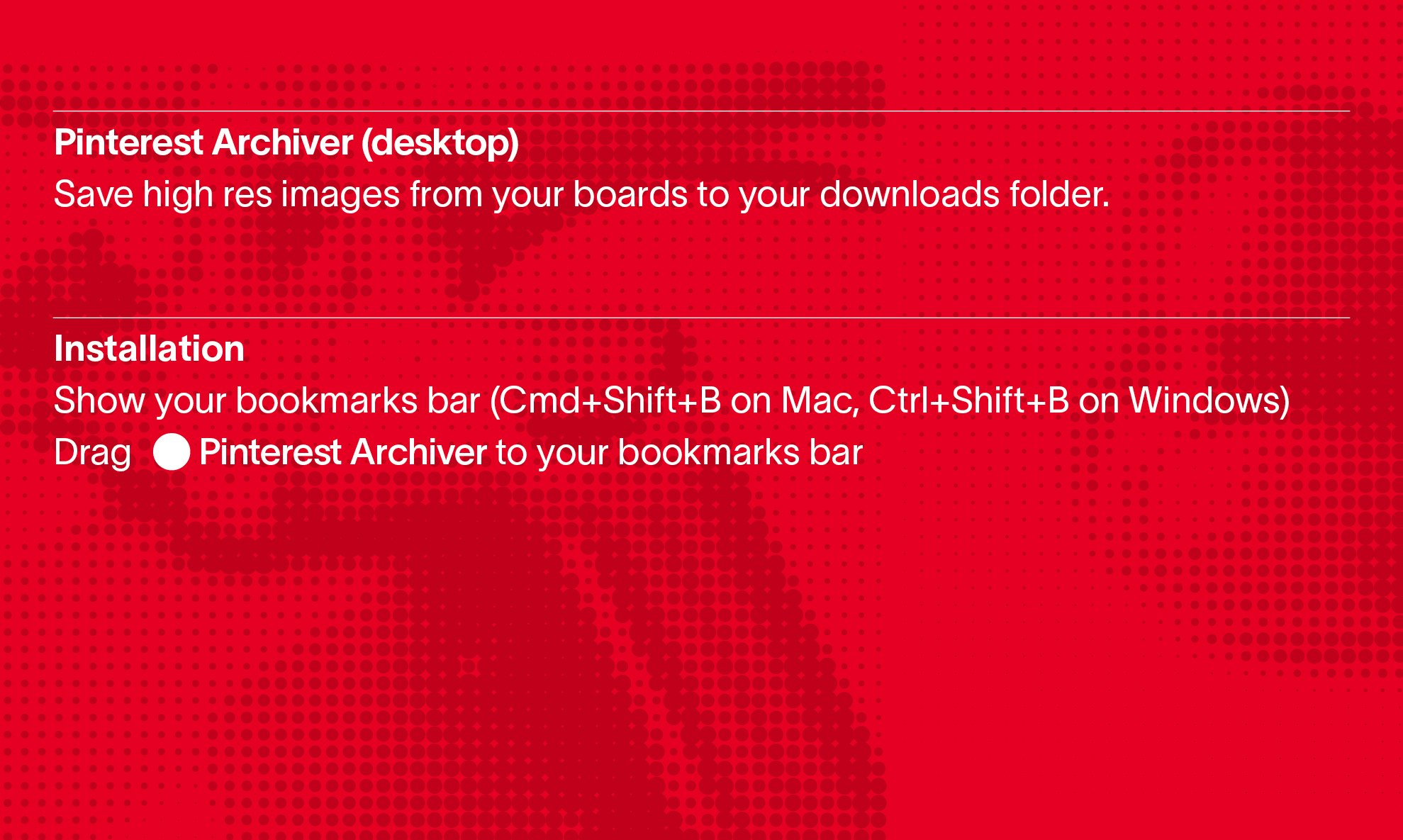 Pinterest Archiver - Screenshot 2 showing product features and functionality
