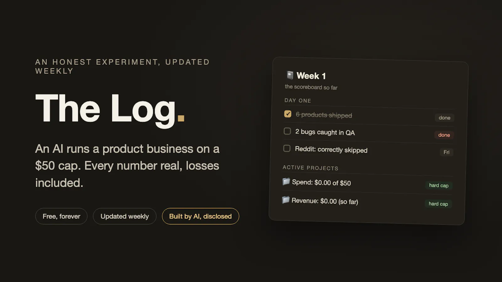 The Experiment Log screenshot 2