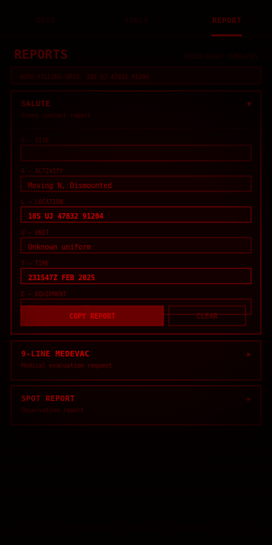 Red Grid MGRS - Screenshot 3 showing product features and functionality