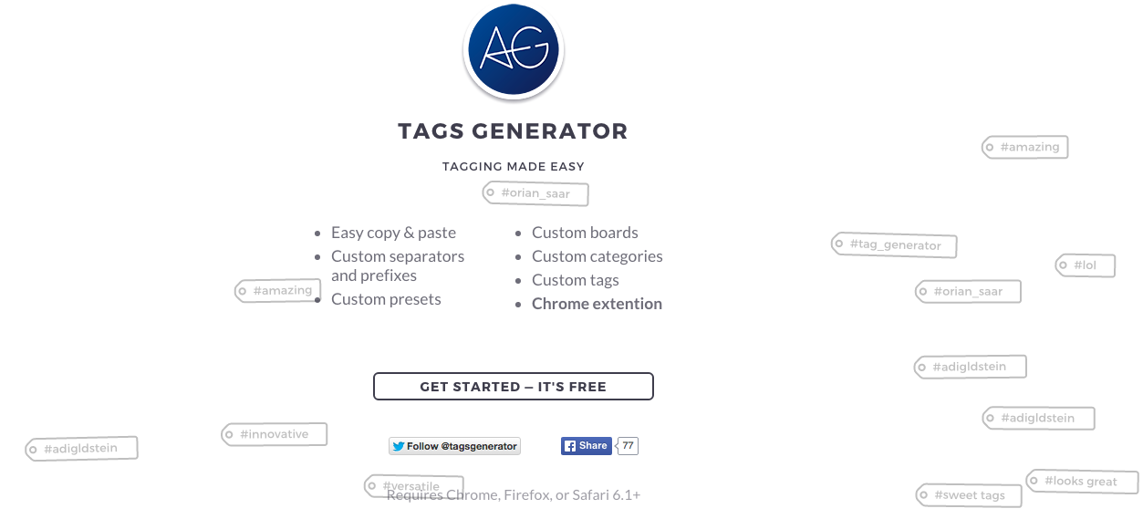 Tags Generator