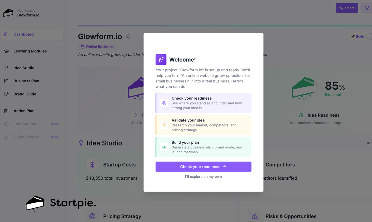 Startpie - Screenshot 5 showing product features and functionality