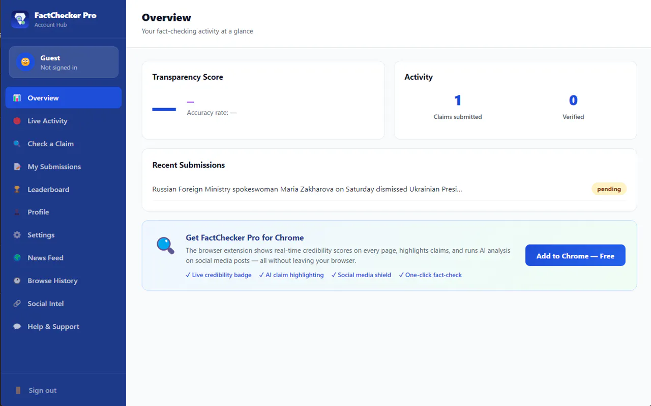 FactcheckerPro Desktop App gallery image