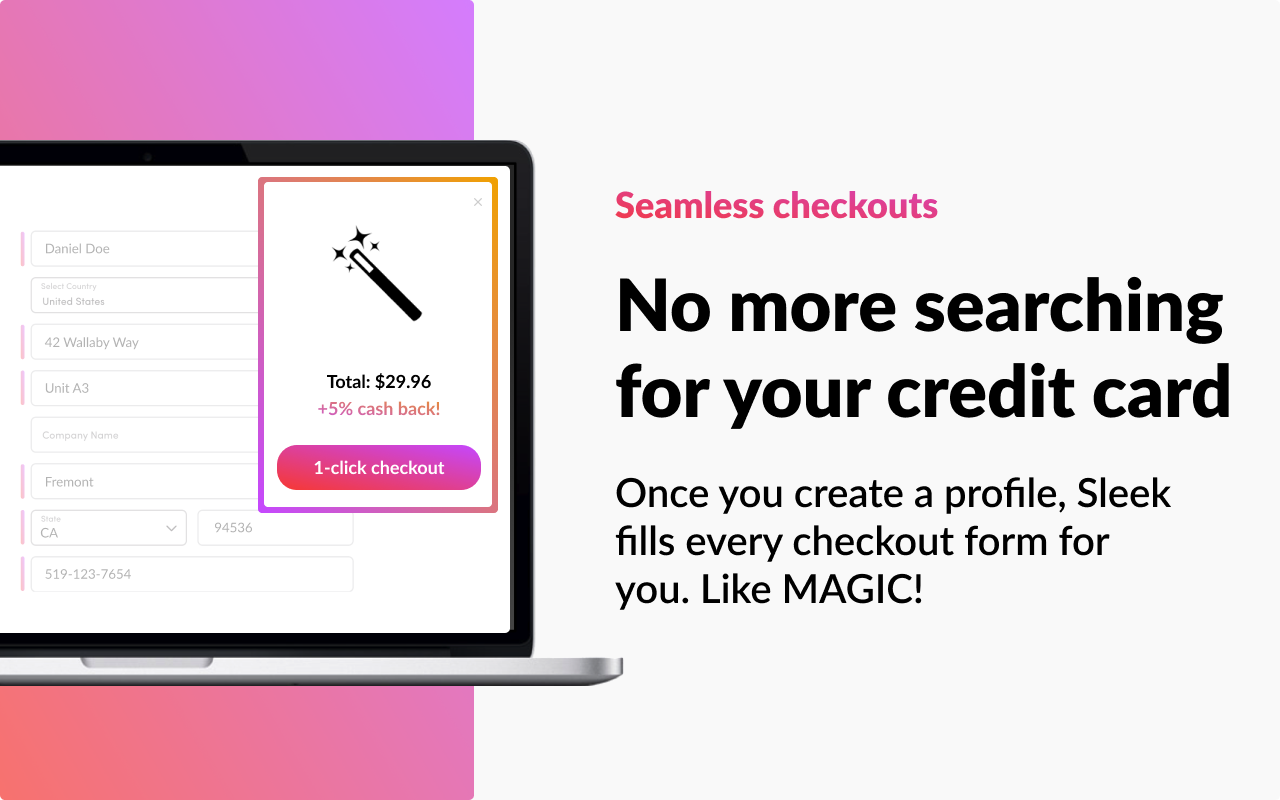 Sleek Pay - Checkout from any store with 1 click media 4