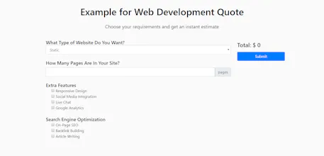 QuoteForm gallery image