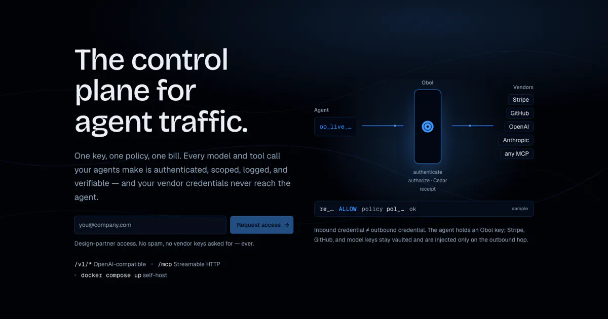 Obol — AI Agent Control Plane gallery image