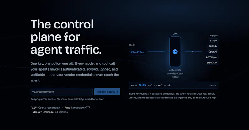 Obol — AI Agent Control Plane screenshot 2