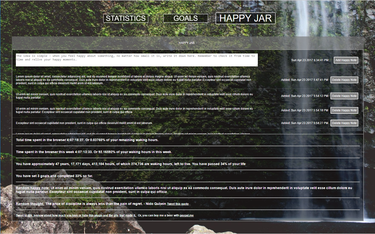 Mindfulness Chrome Extension gallery image