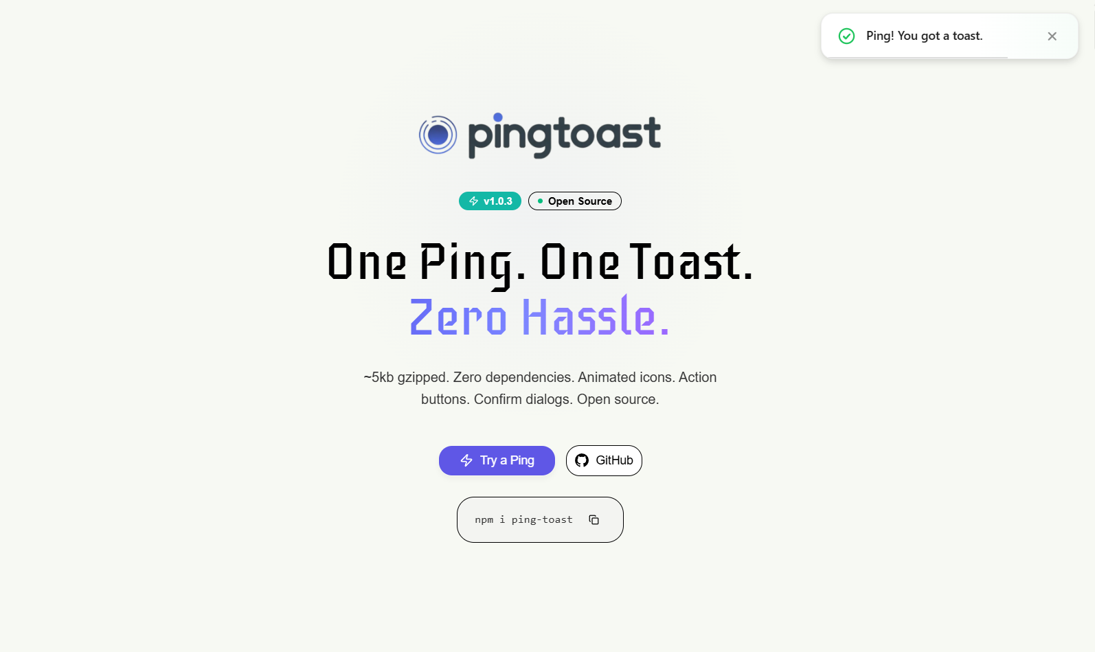 PingToast gallery image