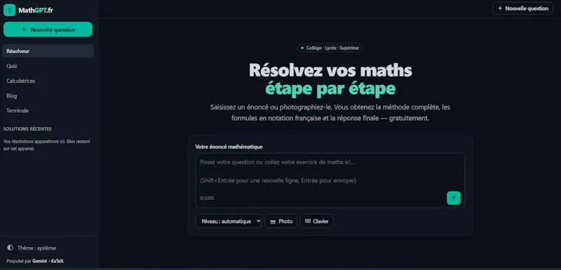 Math-GPT.fr screenshot 1