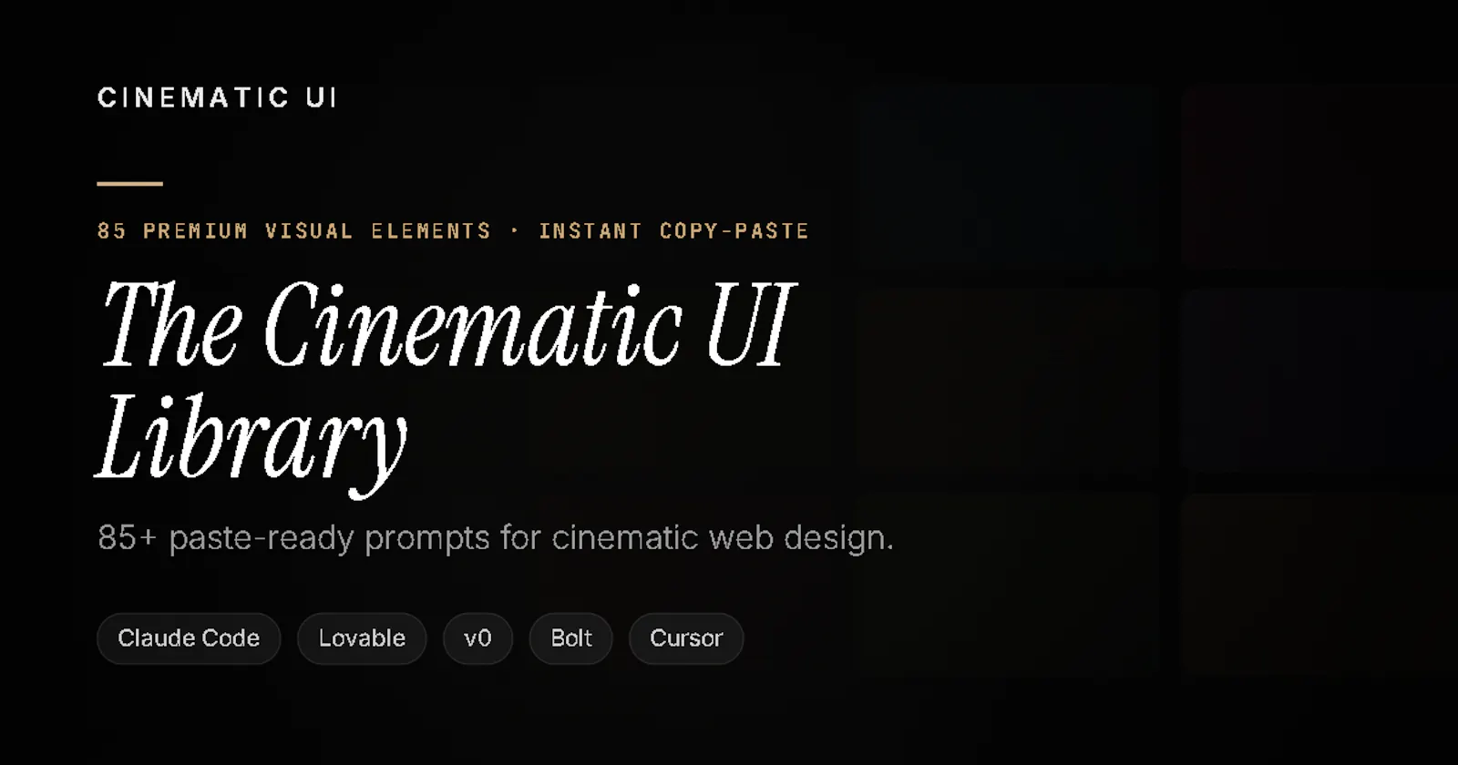 Cinematic UI screenshot 2