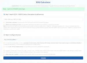 RVU Calculator gallery image