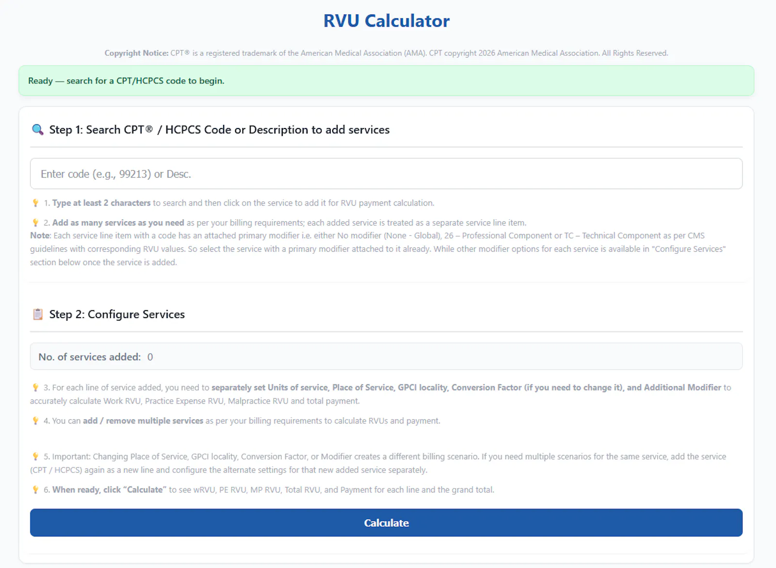 RVU Calculator screenshot 3
