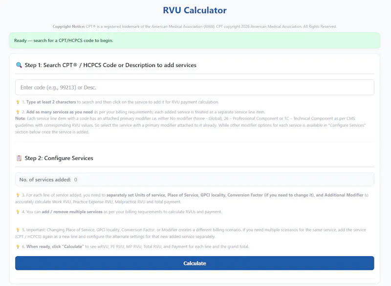 RVU Calculator screenshot 3