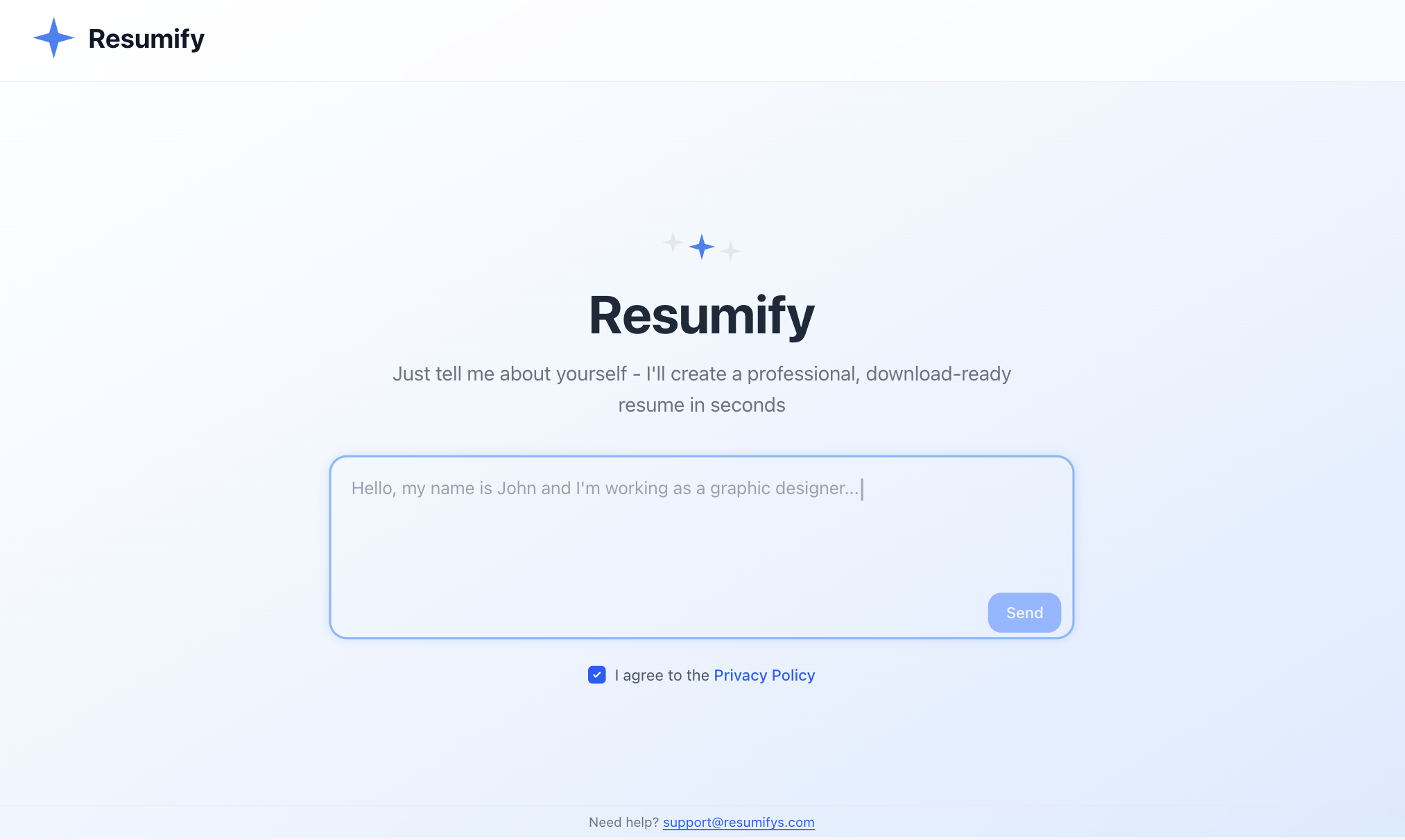Resumify gallery image