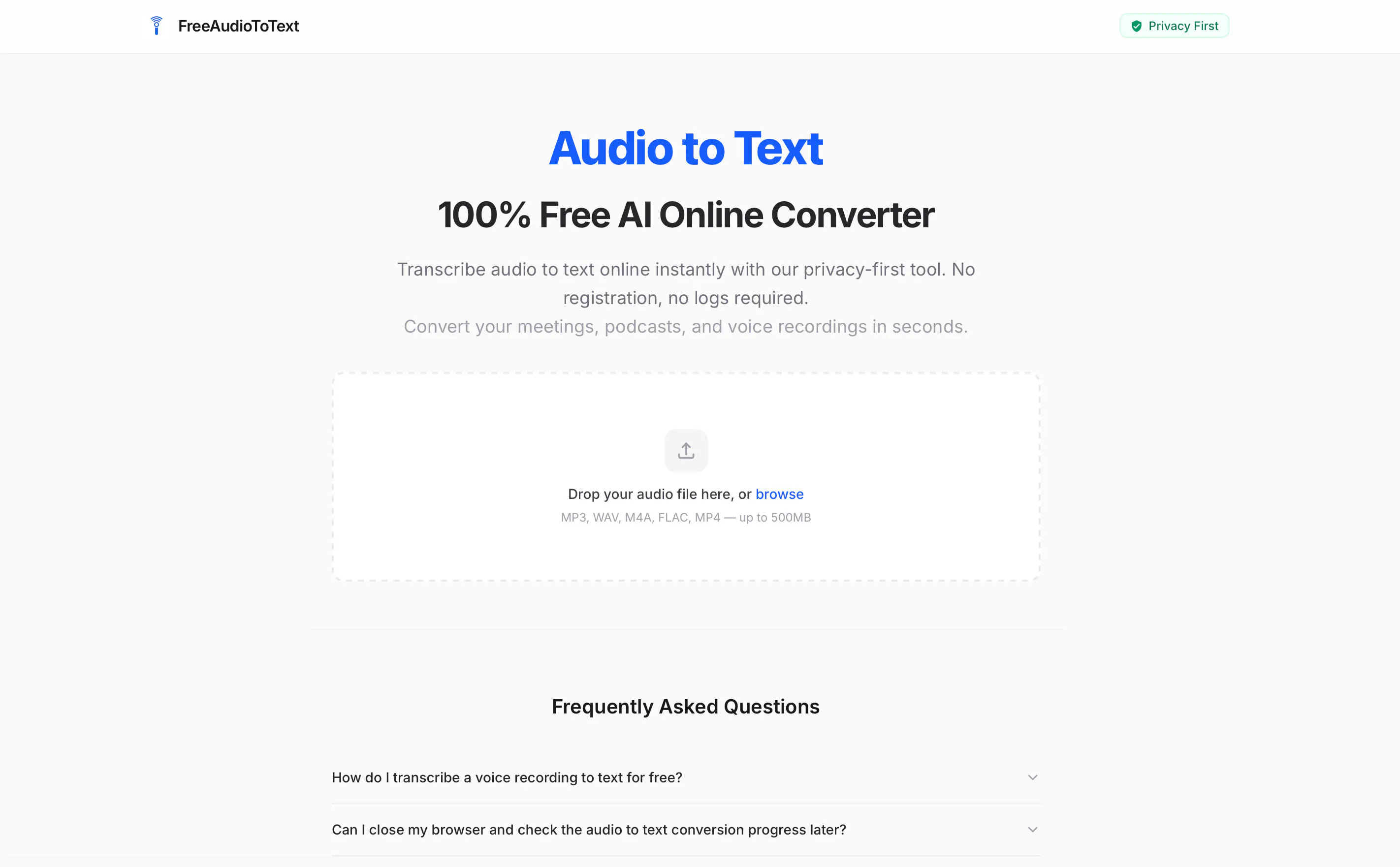 FreeAudioToText gallery image
