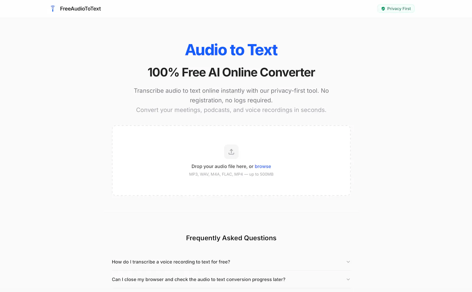 FreeAudioToText screenshot 2