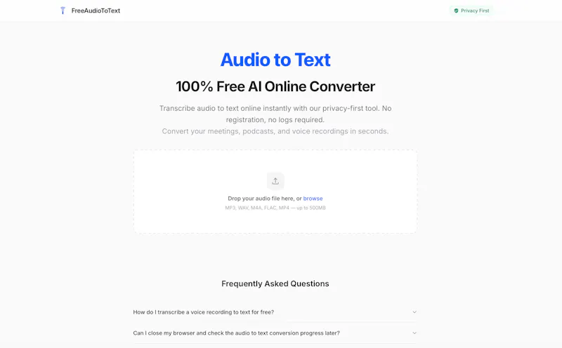 FreeAudioToText screenshot 2
