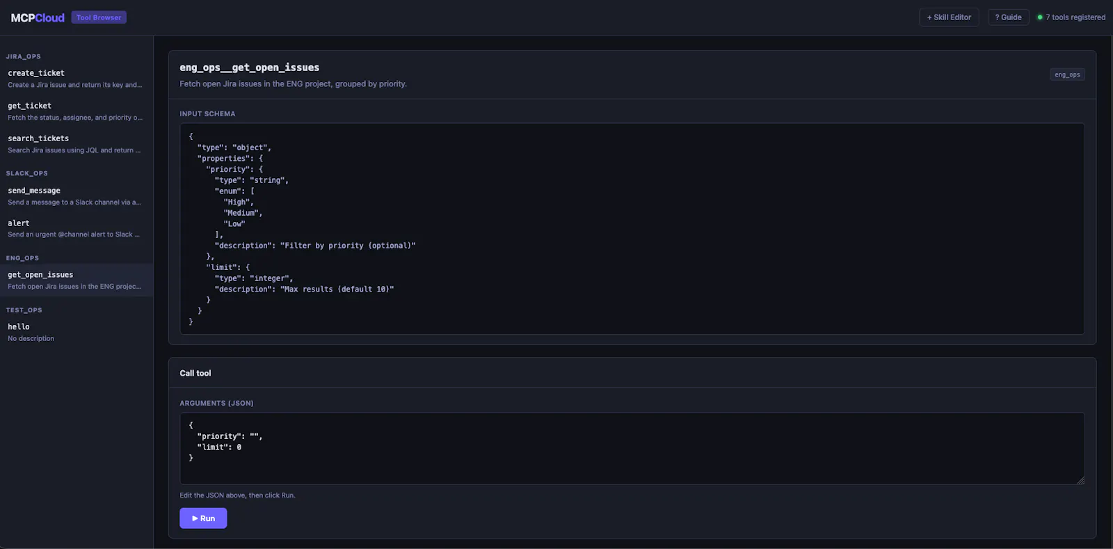 MCPCloud screenshot 2