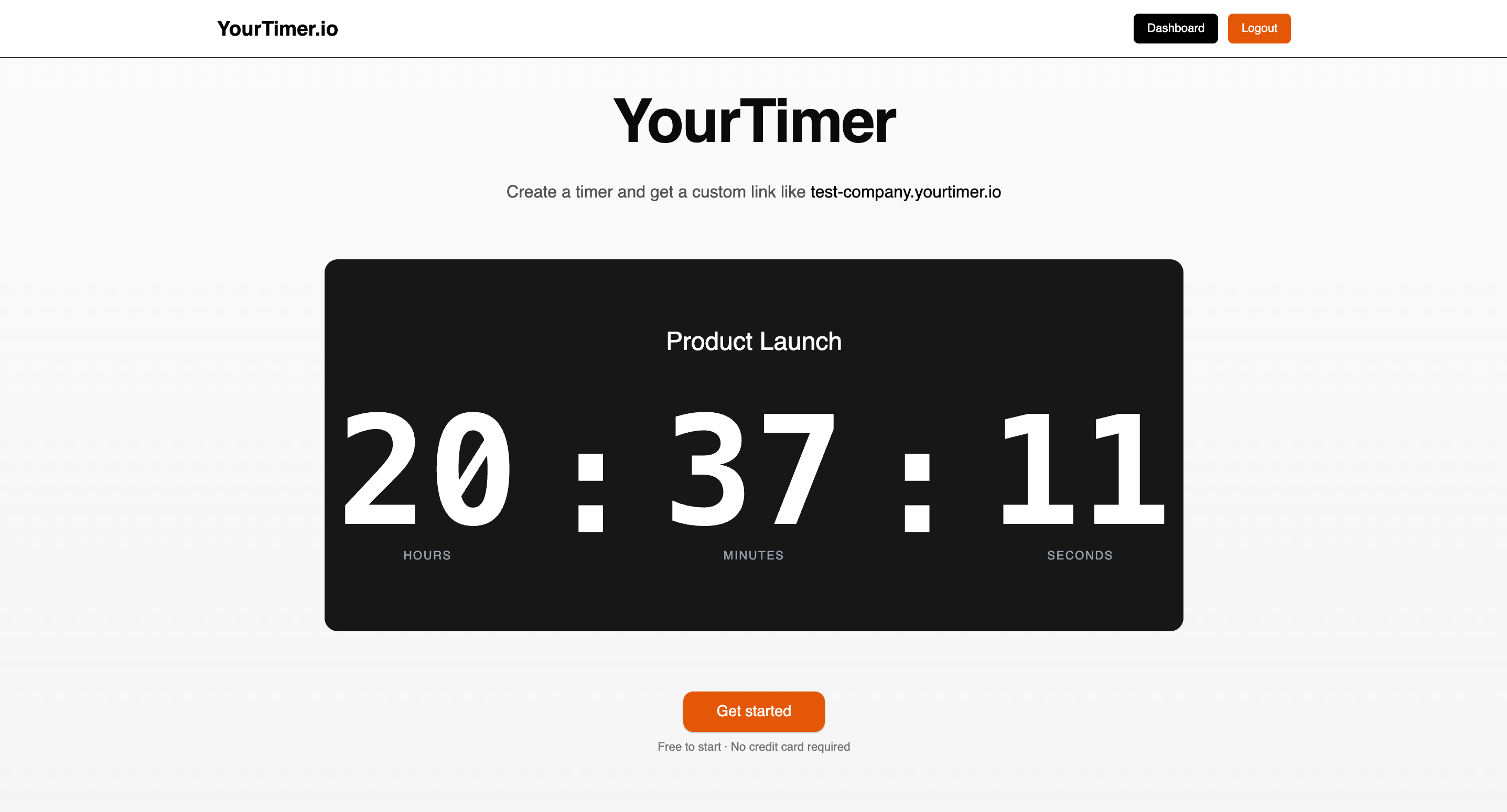 YourTimer.io - Main product screenshot demonstrating key features and user interface