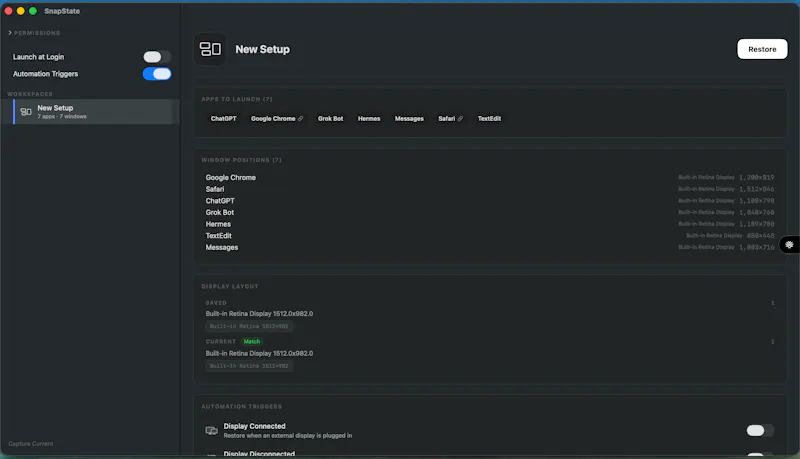 SnapState screenshot 2