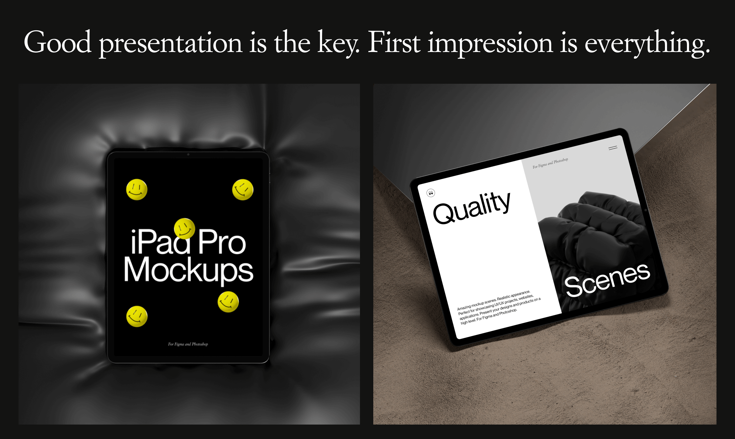 iPad pro mockups - การจำลองคุณภาพสูงสำหรับงานนำเสนอ media 4