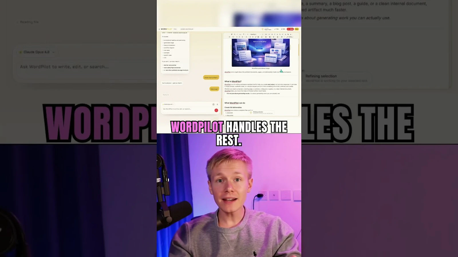 WordPilot screenshot 1 (video preview)