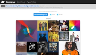 Favourite Spotify Albums Background Generator gallery image