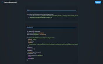 Reverse Geocoding API gallery image