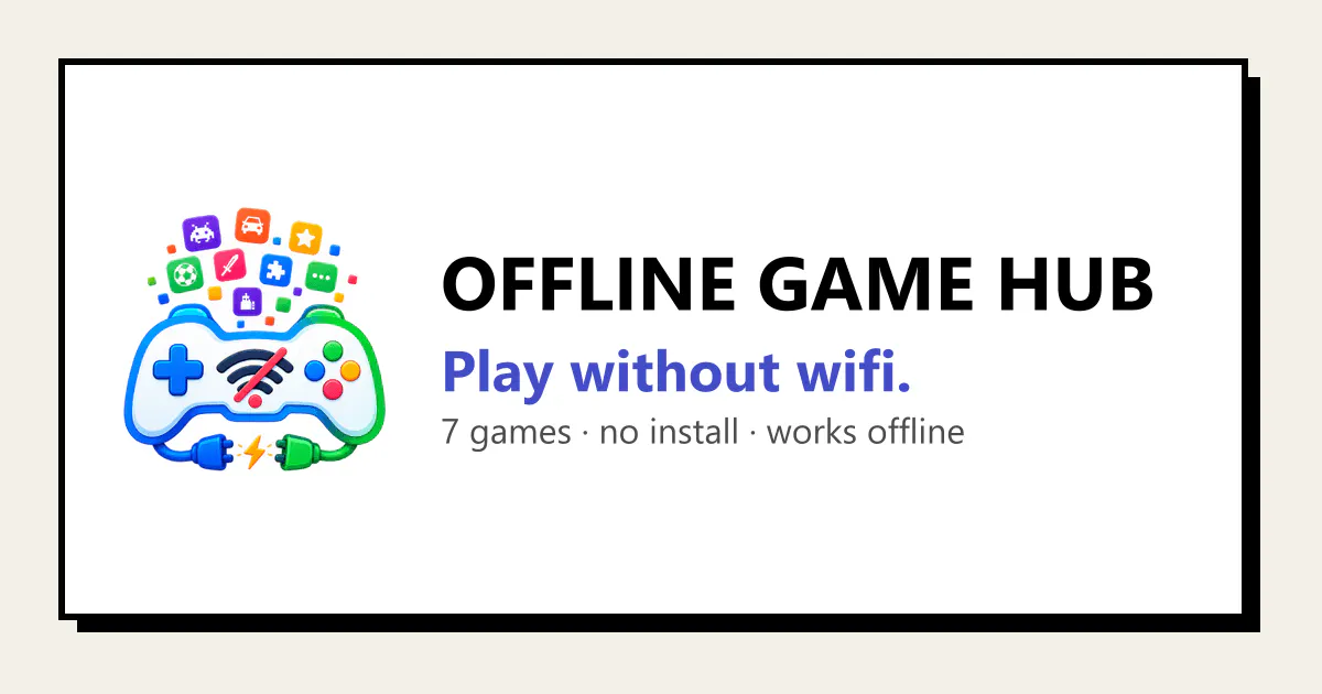 Offline Game Hub — Play without wifi gallery image