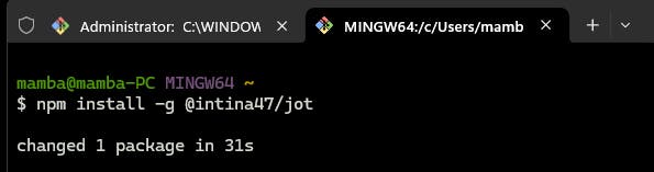 jot — a terminal notebook gallery image