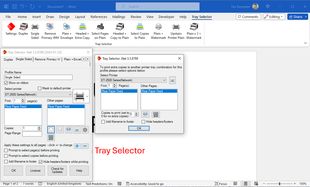 Tray Selector media 2