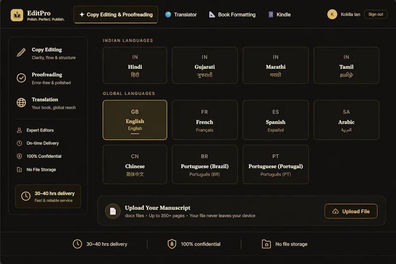 Copy Editing,ProofRead,TranslatingBooks screenshot 2