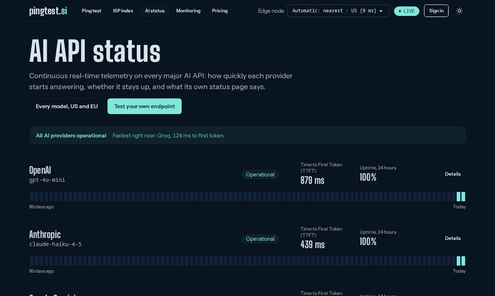 pingtest.si screenshot 4
